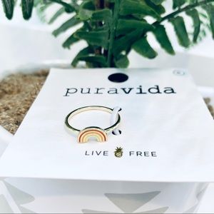 PURA VIDA BRACELETS NEW Gold Rainbow Ring